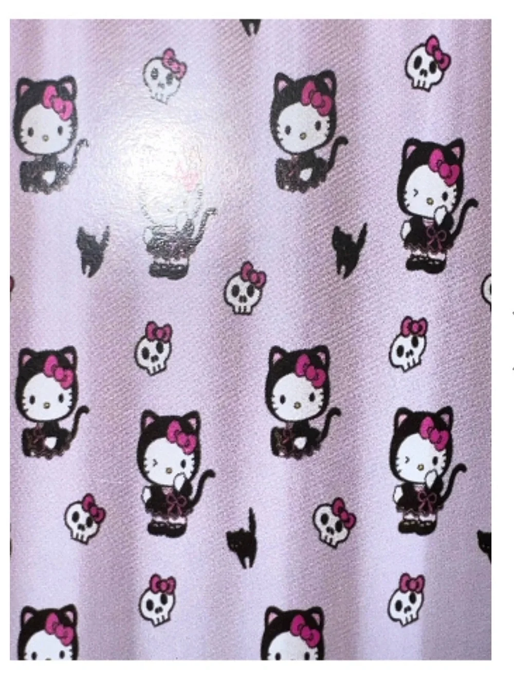 Sanrio Hello Kitty Pink, Black & Gray Shower Curtain